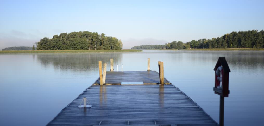 a lake house dock